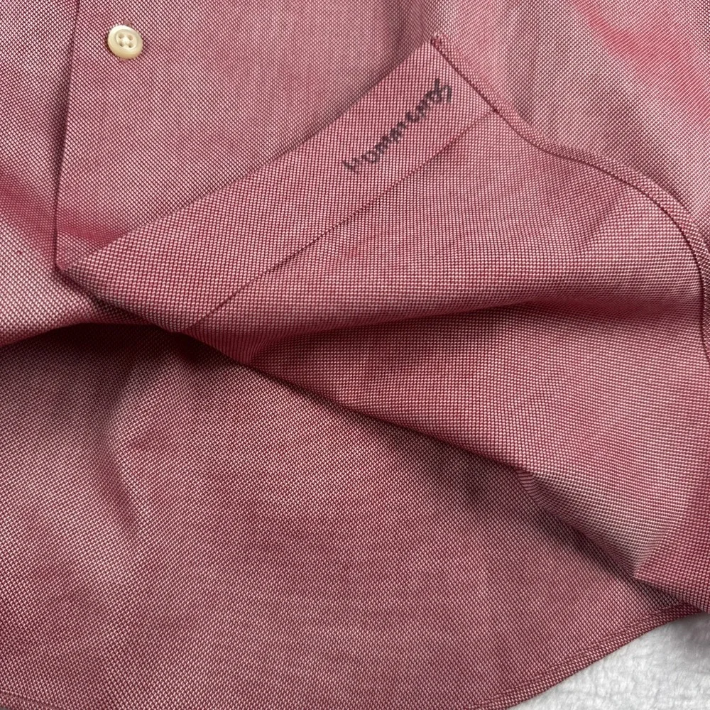 Banana Republic Non Iron Tailored Slim Fit Red Shirt Men's Size L (16-16 1/2)‎